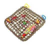 HEMOTON Hamac Perroquets Filet d'escalade Suspendu pour Oiseaux Jouet pour Petits et Moyens Oiseaux pour et Jeux