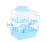 HEMOTON Hamster Castle Double Layer Cage with Climbing Platform and Hideout Durable Small Animal Habitat for Hamsters and Rats