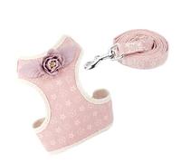 HEMOTON Harnais pour Chien Respirant Durable Ceinture Réglable pour Promenade et Canicross Gilet Rose S Adapté Aux Petits Chiens