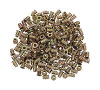 HEMOTON Insert Hexagonal à Embase M4x10 et Installation en Alliage de Zinc 200pcs, Haute Résistance pour Assemblage Meuble pour Réparation et Montage de Meubles