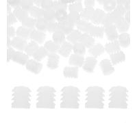 HEMOTON Inserts de goujons de charnière en plastique blanc 150pcs avec filetage intérieur et extérieur pour réglage et remplacement de charnières de tiroirs et meubles adaptés aux vis