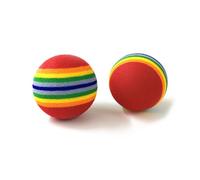 HEMOTON Interactif pour Chien 6pcs Balle en Mousse Eva Arc-en-Ciel pour Jeu à Mâcher et Amusement Extérieur