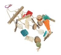 HEMOTON Jouet à Mâcher pour Hamster Ficelle Suspendue pour Chinchilla Jouet Bois pour Petit Animal Corde Amusante pour Chinchilla Domestique Fourniture pour Cage Animal