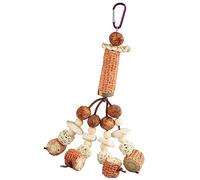 HEMOTON Jouet Suspendu à Mâcher pour Perroquets Et Perruches, Boule en Épi De Maïs Solide, Résistant Aux Morsures, Accessoire Cage Oiseaux, Divertissement Naturel pour Petits Oiseaux
