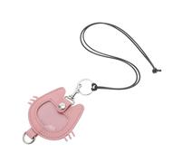HEMOTON Keychain de Stockage de Cheveux Commémoration des Poils d'animaux Mémorial Souvenir des Cheveux Porte-clés commémoratif pour Animaux de Compagnie clés élégant Faux Cuir Rose