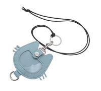 HEMOTON Keychain de Stockage de Cheveux Keychain Keepsake Keepsake Ornement du Souvenir KeepSale Porte-clés de Souvenir pour Animaux de Compagnie Porte-clés Chat Faux Cuir Ciel Bleu