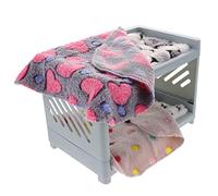 HEMOTON Lit Multifonction pour Hamster et Petit Animal Nid Amovible en Tissu Superposé à l'usure Confort pour et Lapin Accessoire Pratique pour Cage