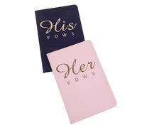 HEMOTON Livre de Vœux de Mariage His And Hers, 20 Pages, Papier | Carnet de Cérémonie, Style Assorti pour Fiançailles et Bridal Shower, Portable, Pages D’écriture Spacieuses
