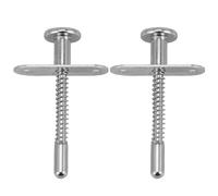 HEMOTON Loquet à Ressort et Goupille de Fixation en Fer Argenté, Lot de 2 Pièces, Kit de Remplacement pour Loquet de Berceau et Accessoires pour Fenêtre, Usage Enfant