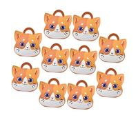 HEMOTON Lot de 10 Boîtes à Bonbons en Carton Poignée de Chat Coffrets Présents en Papier Recyclable Emballages Pratiques pour Friandises Snacks et Petits Objets pour Fêtes et