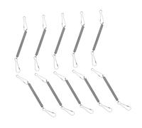 HEMOTON Lot de 10 Crochets À Ressort pour Fontaine À Eau en Acier Inoxydable Argentés Robustes pour Porte De Cage À Lapin