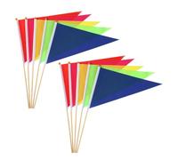HEMOTON Lot de 10 drapeaux de marquage de jardin en polyester pour arroseur, pelouse, jardin, camping et industrie, pour marquage des points d'arrosage et des espaces extérieurs