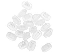 HEMOTON Lot de 10 Paires de Plaquettes Nasales Antidérapantes en Silicone Souple Transparent pour Lunettes Garçon et Filles, Coussinets de Remplacement Compatibles Montures sans