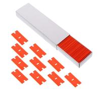 HEMOTON Lot de 100 Lames Grattoir pour Plastique Spatules en Plastique pour Retirer Autocollants et Films Adhésifs Outils de Nettoyage pour Vitres Pare-Brise et Surfaces Lisses