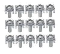 HEMOTON Lot de 100 Vis pour Rack Réseau M5x16 en Acier Zingué Écrous à Cage Carrés Clipsables pour Armoires Serveurs, Fixation Robuste Compatible Serveur Et Réseau, Montage Facile en Entreprise