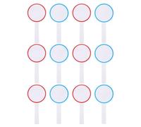 HEMOTON Lot de 12 pagaie Simple effaçable réutilisable, Tableau Blanc à Main inscriptible, Tableau de Score réutilisable, pour accords et enchères