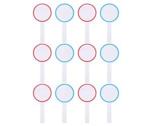 HEMOTON Lot de 12 pagaie Simple effaçable réutilisable, Tableau Blanc à Main inscriptible, Tableau de Score réutilisable, pour accords et enchères