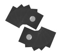 HEMOTON Lot de 12 Pochettes Extérieures pour Disques Vinyle 12 Pouces en Papier Kraft Noir Perforé Antistatiques Résistantes à L’Humidité Protection Rayures Rangement Vinyles