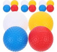 HEMOTON Lot de 16 Balles de Golf D’entraînement Creuses en Plastique PP Sûr, Petites Balles Colorées pour Intérieur et Extérieur, pour Putting et Pratique Golf