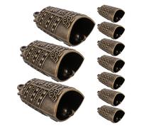 HEMOTON Lot de 16 Petites Cloches Décoratives en Bronze Vieilli Doré Motif Dragon, Pendentifs Feng Shui Faits Main pour Bricolage, Décoration Maison, Porte et Projets Créatifs