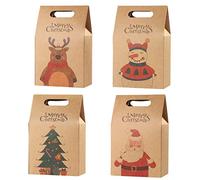 HEMOTON Lot de 16 sacs en papier kraft avec poignée 11 x 7 x 17,5 cm