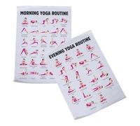 HEMOTON Lot de 2 Affiches de Postures de Yoga 70 X 50 Cm Guide des Postures pour Débutants Affiche Décorative Murale pour Studio et Maison Tableau D'exercices de Yoga pour