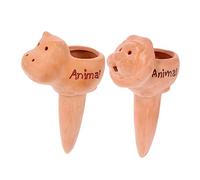 HEMOTON Lot De 2 Arrosoirs À Fleurs en Forme d'animal Arrosage Automatique Outil D'Arrosage Domestique Compte-Gouttes Automatique Bouilloire Portable en Céramique