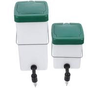 HEMOTON Lot de 2 Bouteilles d'eau Anti-Goutte pour Lapin et Cobaye, Distributeur d'eau Automatique en Plastique et Acier Inoxydable, Capacité 600 ML 1 L, pour Cage et Usage Quotidien