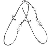 HEMOTON Lot de 2 Bracelets Mère-Fille en Acier Inoxydable Ajustables Design Cœur Tressé Bijoux de Poignet pour Rentrée Scolaire et Fête des Mères Présent Symbolique pour Mère et Fille