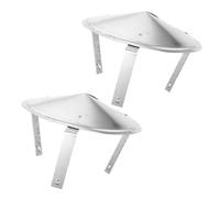 HEMOTON Lot de 2 Chapeaux de Cheminée Anti-Pluie en Fer Galvanisé, Protecteur de Conduit de Ventilation Extérieur, Couverture Étanche pour Tuyau de Cheminée, Compatible pour Toit,