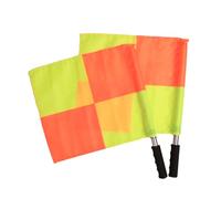 HEMOTON Lot de 2 Drapeaux D'arbitre de Football en Abs et Mousse Polyester, Grands Drapeaux à Motifs Carreaux pour Juges de Ligne, Équipement D’entraînement et Matchs, Style