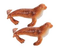 HEMOTON Lot de 2 Figurines Miniatures Réalistes D'otaries en Résine, Décoration D'aquarium Créative, Modèle Animal Marin, Décor pour Fond Aquarium, Accessoire Décoratif pour Aquarium
