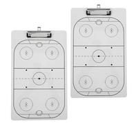HEMOTON Lot De 2 Hockey Coaches Dry Erase Board Portable Lightweight Teams Clipboard With Precision Layouts For Training And Strategy Sessions