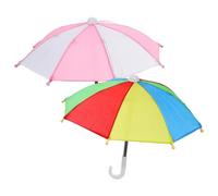 HEMOTON Lot De 2 Mini Parapluies Mignons Petits Parapluies Miniatures Ensoleillés Et Pluvieux Petits Accessoires Décoratifs Colorés pour Petits Bébés De 18 Pouces Plantes Artisanat