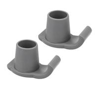 HEMOTON Lot de 2 Patins Antidérapants pour Déambulateur, Accessoires en Plastique Gris, Patins de Remplacement pour Skis de Marche, Protections pour Pieds de Déambulateur, Adaptés aux