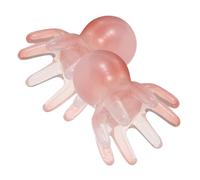 HEMOTON Lot de 2 Peignes de Massage de Pieuvre Grand Format Couleur Rose pour Cuir Chevelu et Tête Outil de Massage Guasha Portable Stimulateur Capillaire pour Bien-Relaxation