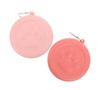 HEMOTON Lot de 2 Petites Gamelles Portables pour Chien S 12x11 Cm en Plastique Léger Bicolore, Gamelles pour Nourriture et Eau du Chiot, pour Voyages et Sorties en Extérieur