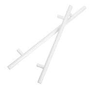 HEMOTON Lot de 2 Poignées de Placard en Alliage D'aluminium Argenté, sans Bavures, Design Moderne et Structure Simple, Adaptées pour Armoire et Meuble Distance Entre Trous 160mm