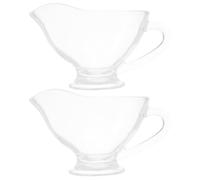 HEMOTON Lot de 2 Saucières en Verre avec Poignée 215ml, Légères et Faciles à Manipuler, pour Servir Sauces et Condiments Cuisine