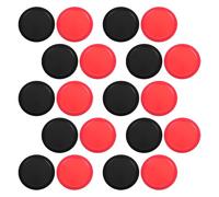 HEMOTON Lot de 20 Palets de Hockey sur Air 64 Mm, Rondelles Souples Noires et Rouges, Accessoires pour Tables de Air Hockey, Compatibles Poussoirs et Buts, Jeu D'intérieur et Entraînement