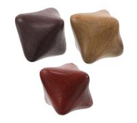 HEMOTON Lot de 3 Balles Hexagonales de Massage en Bois Frêne Bois Rouge pour Musculation des Mains Appareil de Renforcement Manuel Ergonomique Outil Portable de Rééducation et