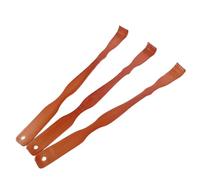 HEMOTON Lot de 3 Gratte-dos en Bambou à Long Manche pour Hommes et Femmes, Outil de Massage et Grattage du Dos Ergonomique, Pratique pour Usage Domestique et Voyage, Couleur Rouge