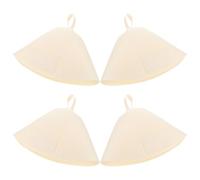 HEMOTON Lot De 4 Bonnets De Sauna en Feutre Respirants en Laine, Traditionnel Russe pour Hommes Et Femmes, pour Hammam, Bain, Spa