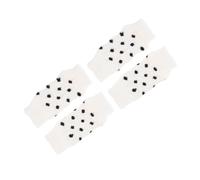 HEMOTON Lot de 4 Chaussettes Antidérapantes pour Chien à Pois Blancs, Protège-Pattes en Polyuréthane et Coton Respirant, Taille M, Chaussettes Chaudes pour Animaux de Compagnie