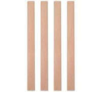 HEMOTON Lot de 4 Crayons de Charpentier Beige en Bois Construction, Résistants Déformation, Améliore L'efficacité Travail Chantier
