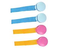 HEMOTON Lot de 4 Pinces Multi-usages pour Couvertures de Poussette Bébé, Clips en Plastique Rouge et Bleu Lac, Fixations Solides Ressort Métallique, Légers et Pratiques pour Poussette