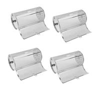 HEMOTON Lot De 4 Plaques De Cuisson Cage De Cuisson Panier À Rôtissoire Électrique Cage À Viande Grille en Maille Four Réutilisable pour Barbecue Support De Cage Acier