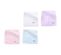HEMOTON Lot de 4 Serviettes Carrées en Coton pour Bébé, 25x25 Cm, Quatre Couches, Absorbantes et Douces, Lingettes de Toilette pour Garçon et Filles, Adaptées la Peau Couleur Aléatoire