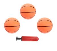 HEMOTON Lot de 4 Set de Ballons de Basket Gonflables 4 Pouces avec Pompe, Mini Ballons de Sport Intérieur et Extérieur pour Garçon et Filles, Balle Rebondissante de Couleur Aléatoire