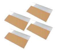 HEMOTON Lot de 4 Tableaux Affichage Pliables à Trois Volets en Carton Ondulé Blanc, Surface Lisse, Autoportants pour Expositions Professionnelles et Scolaires
